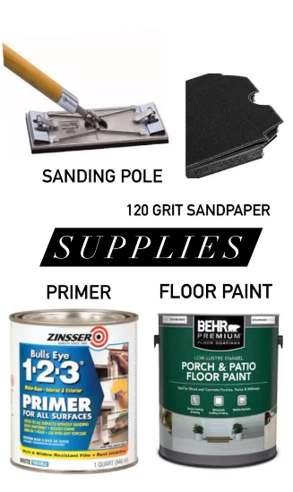 supplies to paint wood floor 