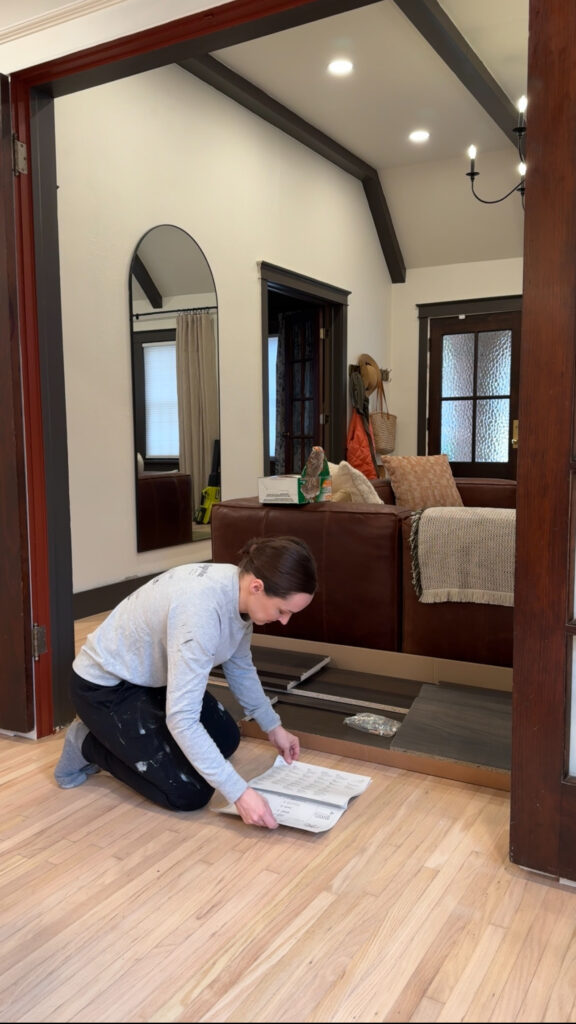 in post image of billy bookcase building process