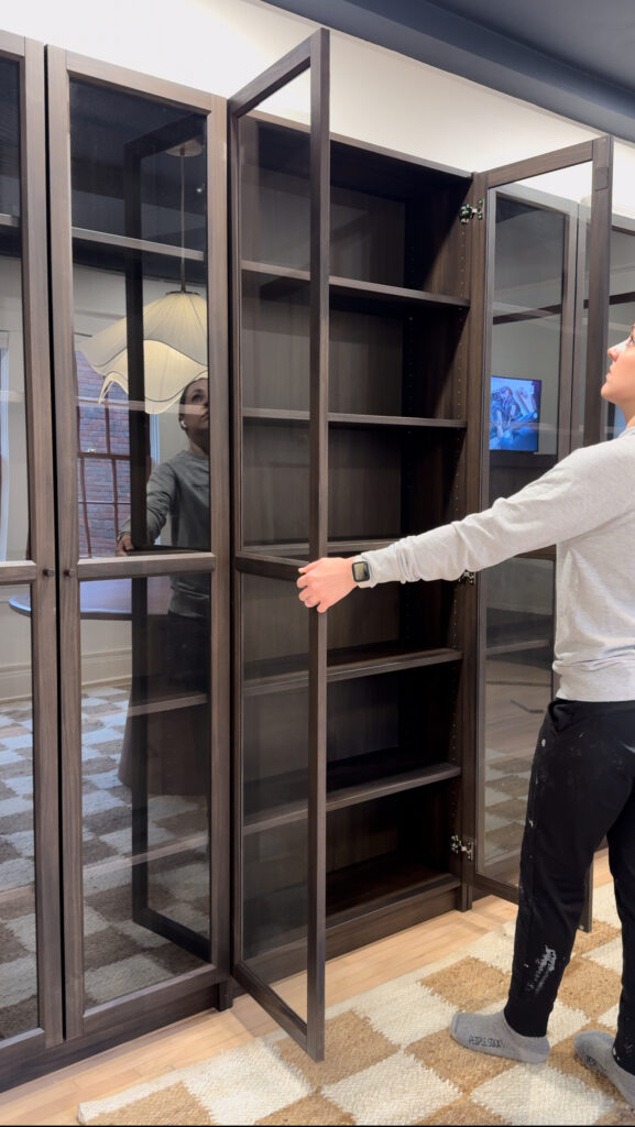 in post image of billy bookcase building process