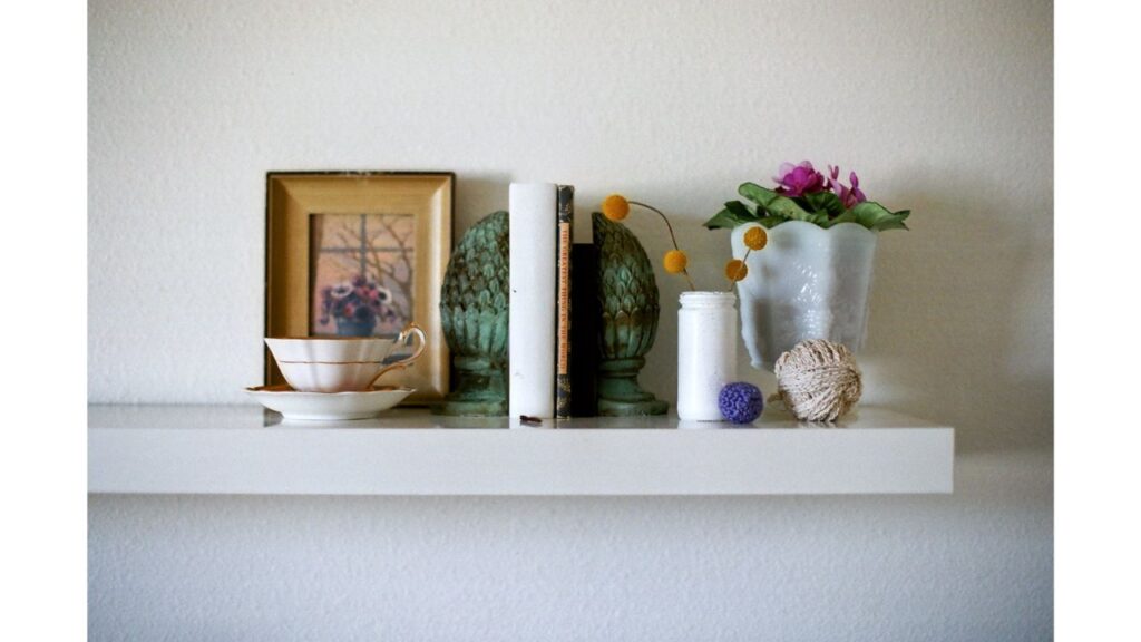 image of decorated shelf